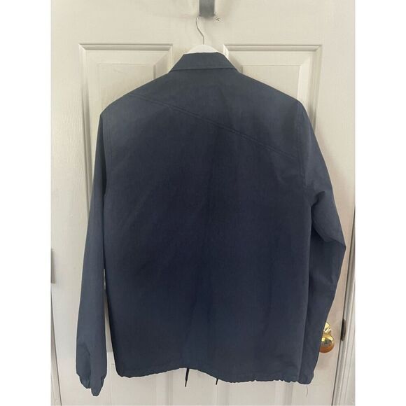 Volcom Navy Blue Snap Up Coaches Jacket Water Resistant sz S NWOT - Picture 7 of 9